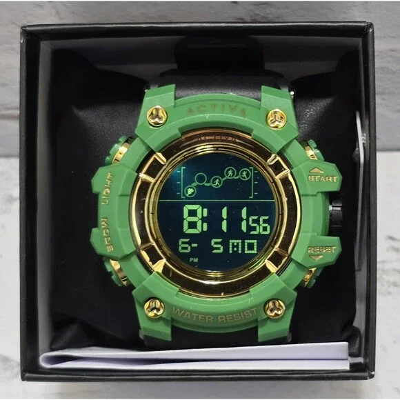 Activa x Invicta Digital Unisex Watch 50mm Green Gold ACW8082-022 Brand New
