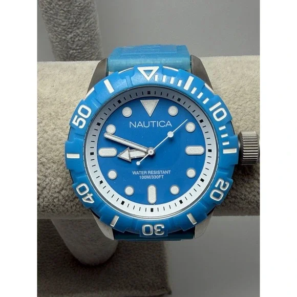 Nautica N09602G New Battery Mens South Beach Diver Watch 44MM 8.5