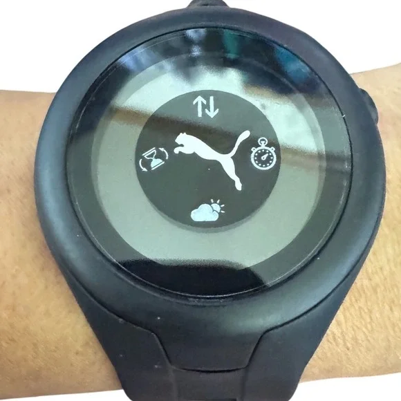 Y2K‎ Puma Digital Watch Black Sport Fitness Water Resistant Marlox 092509