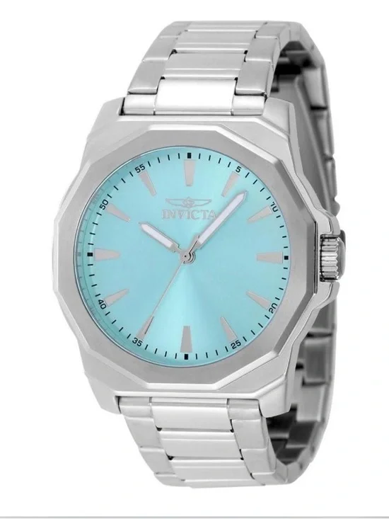 Invicta Speedway Dominus Men’s Silver Watch with Turquoise Dial