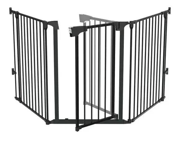 Bonnlo 74Inch Versatile Safety Gate Metal Baby/Pet Gate Configurable Dog Barrier