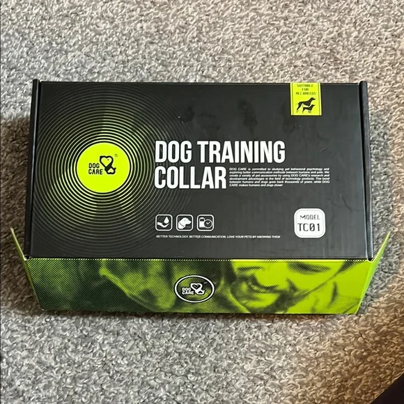 Black & Neon Green Dog Training Collar - Model TC01