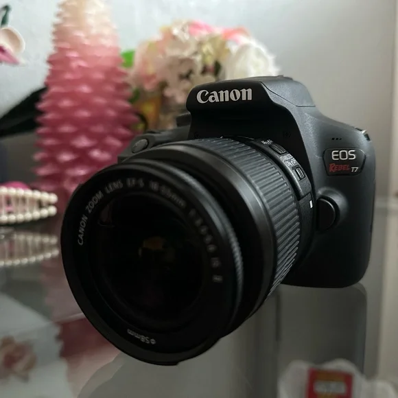 Canon EOS Rebel T7 Digital Camera with 18-55 mm and 75-300 lens
