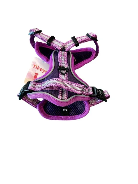 Yikeyo No Pull Reflective Dog Harness XXS, Violet/Gray  NEW With Tags Adjustable