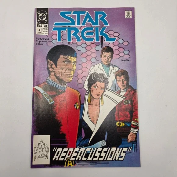 DC Comics Star Trek Comic Book #4 Jan 1990 Spock Kirk Sci-Fi Vintage Copper Age