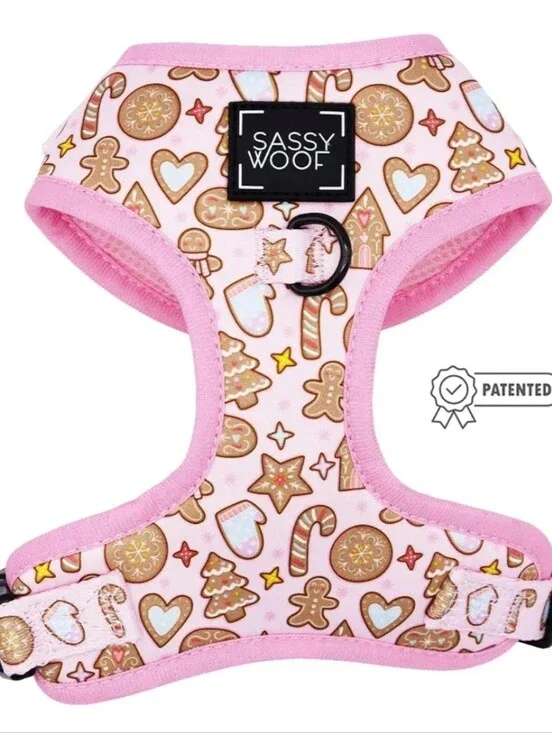 Sassy Woof Pink Christmas Harness