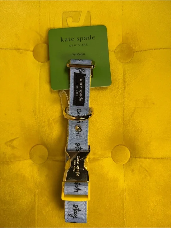 Kate Spade New York Raining Cats & Dogs Dog Collar M/L 16
