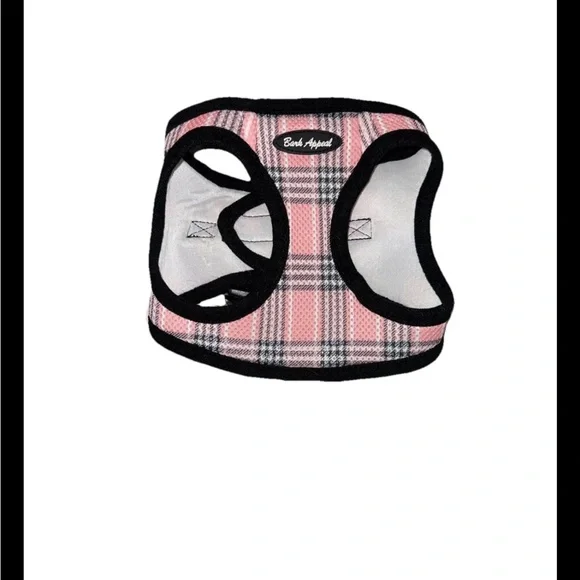 Bark Appeal Pink Plaid Dog Harness Large
