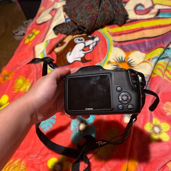Canon Black Digital Camera with Strap