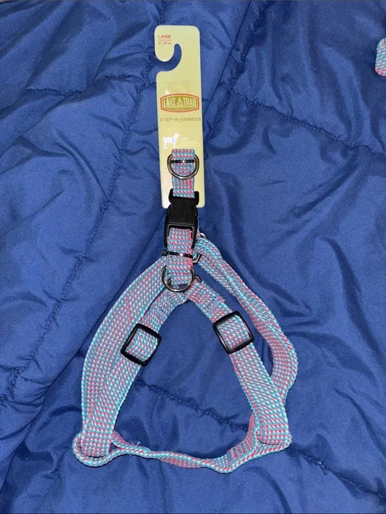Lake & Trail Pink & Blue Step-In Dog Harness - Large