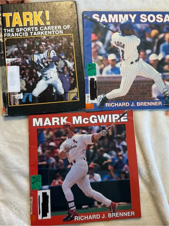 Vintage Sammy Sosa & Mark McGwire Sports Book Bundle 1990s Hardback