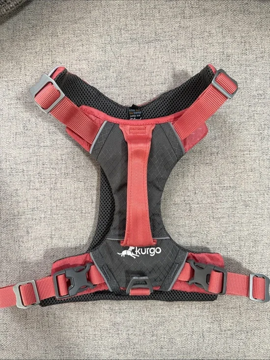 Kurgo Black and Red Padded Dog Harness Size Large