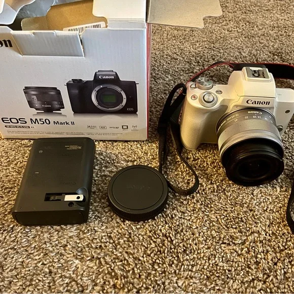 Canon Camera, white and in excellent condition