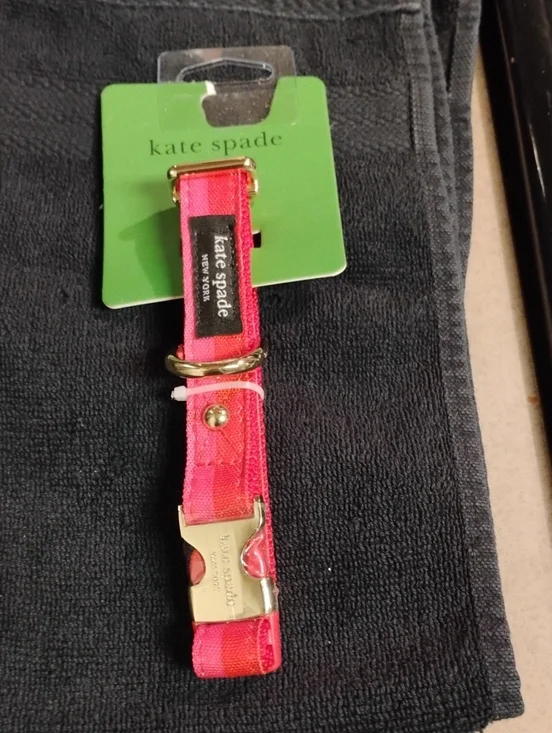 kate spade Kids Hot Pink Signature Belt with Gold Hardware