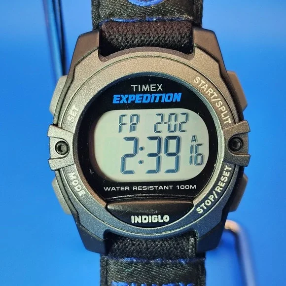 Vintage 2007 Timex Expedition INDIGLO 35mm Mens Quartz Field Watch‎ Restored