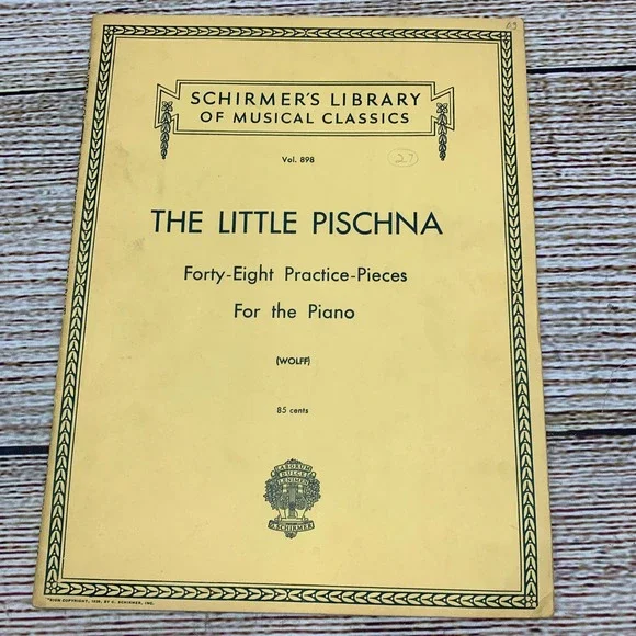 Schirmers Library of Musical Classics The Little Pischna 48 Pieces Piano Vol 898