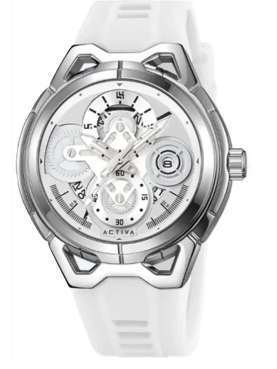 Activa‎ x Invicta Men's Sport Watch White Silicone Strap 44mm New