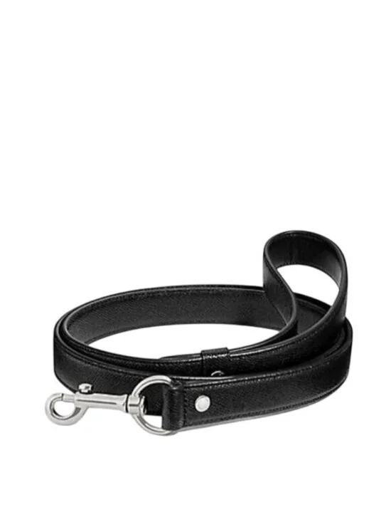 Coach F26178 Small Leather Dog Pet Leash, SV/Black