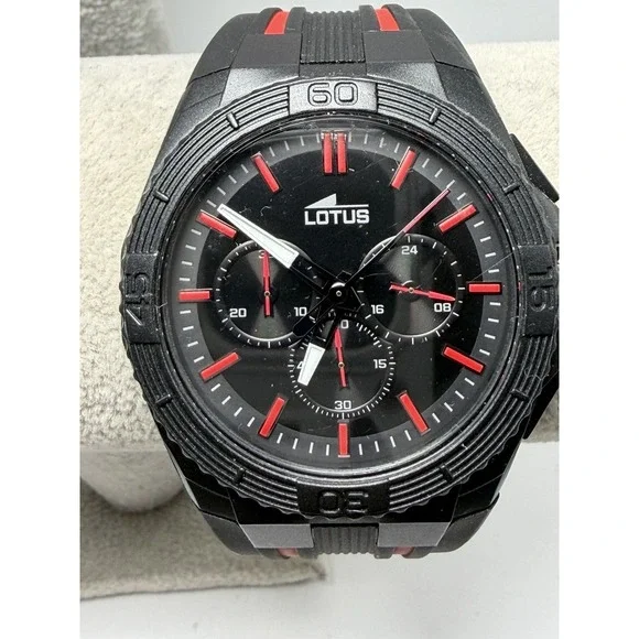 Lotus 18185 Mens Chronograph‎ Watch New Battery 46MM 8.5