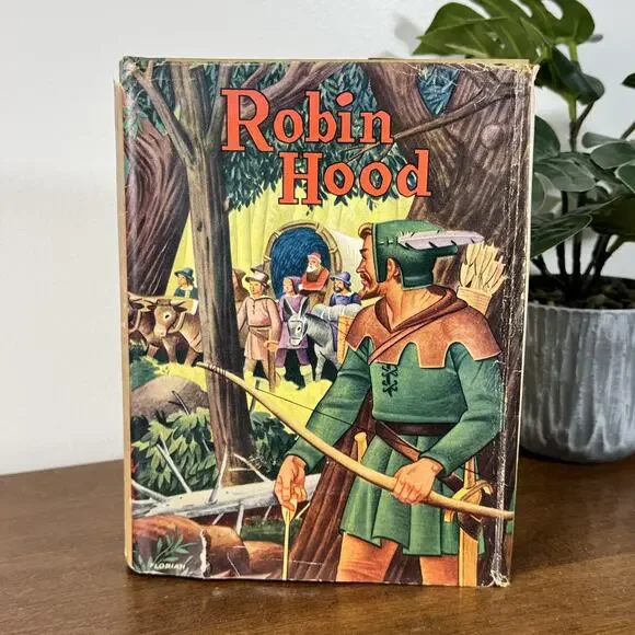 Vintage 1940 Robin Hood Howard Pyle Illustrated Hardcover Book Whitman