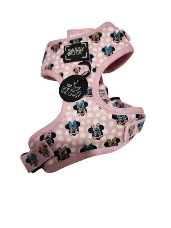 Sasyy Woof Minnie Mouse Dog Harness Nwt