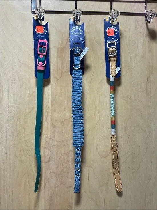 Youly New Lot of 3 size small dog collars NWT Adjustable 12-15 inches