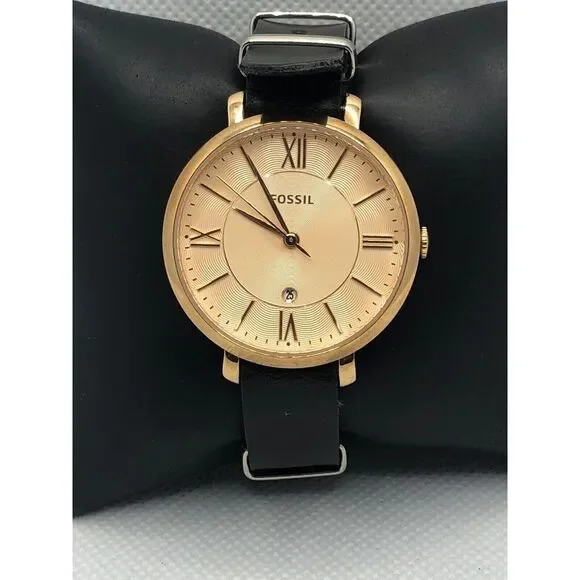 Fossil ES3707 Women Leather Analog Dial Quartz Wrist Watch W/ Custom Band LP234