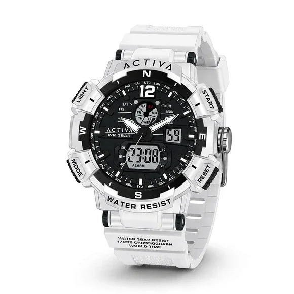 Activa X Invicta ACW8045-001 Digital Watch 53mm White New