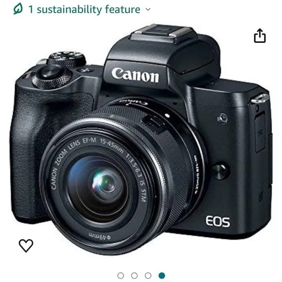 Canon EOS M50 Digital Camera Black Body w/ EF-M 15-45mm