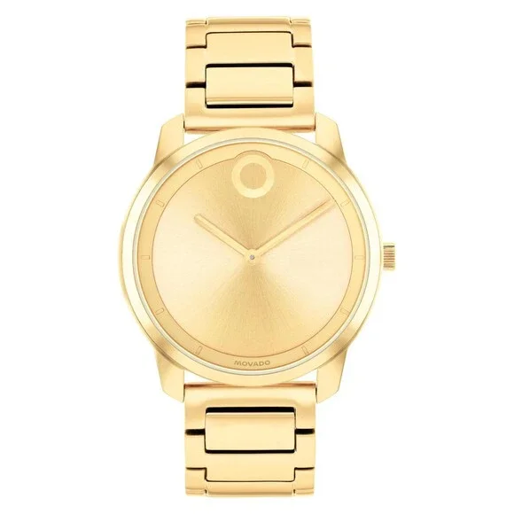 MOVADO BOLD TREND ELEMENT 3601013-R GOLD ION DIAL AND BRACELET 40mm MENS WATCH
