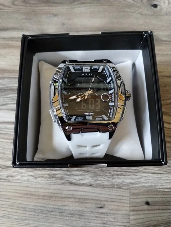 Activa Zalix X Invicta Digital Men's Watch 46mm White (ACW8130-001)