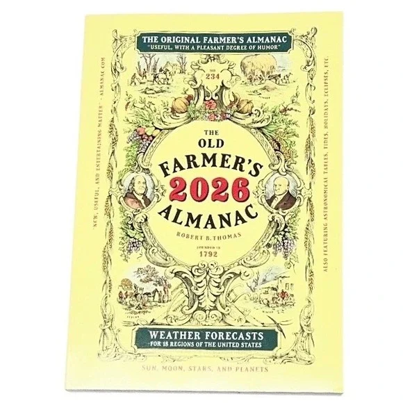 The Old Farmer's Almanac‎ 2026 Paperback Weather Gardening Astrology NEW