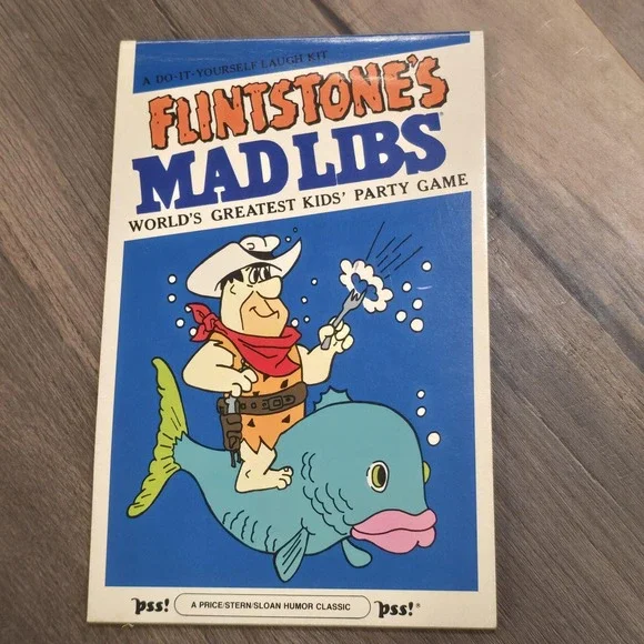Vintage Flintstone's Mad Libs‎ Party Game Activity Book, Partially Used 1980