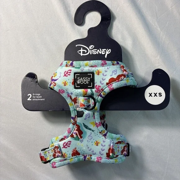 Sassy Wolf Soft Adjustable Dog Harness Disney Little Mermaid Design Size XXS New