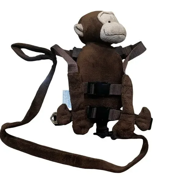 Eddie Bauer 2 In 1 Safety Harness Buddy Monkey Adjustable Backpack Plush Stuffed
