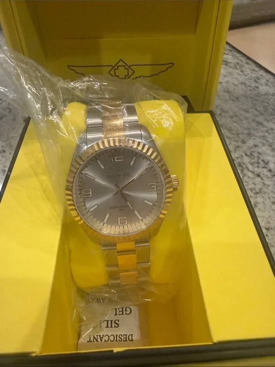 Invicta Silver and Gold Two-Tone Men's Bracelet Watch