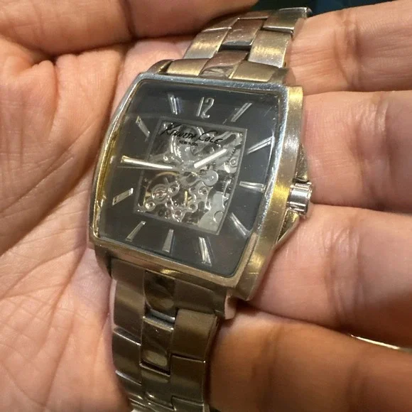 Kenneth Cole KC3770 Men's Automatic Skeleton Watch 38mm - Read Description
