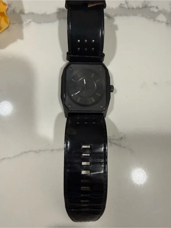 Sleek All-Black Square Dial Watch