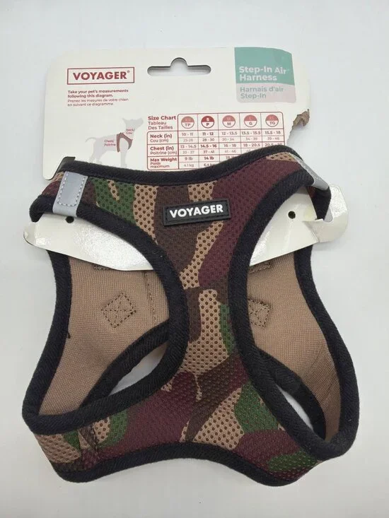 Voyager Step-In Air Harness For Small Dogs Camo Print Breathable Mesh Lightweigh