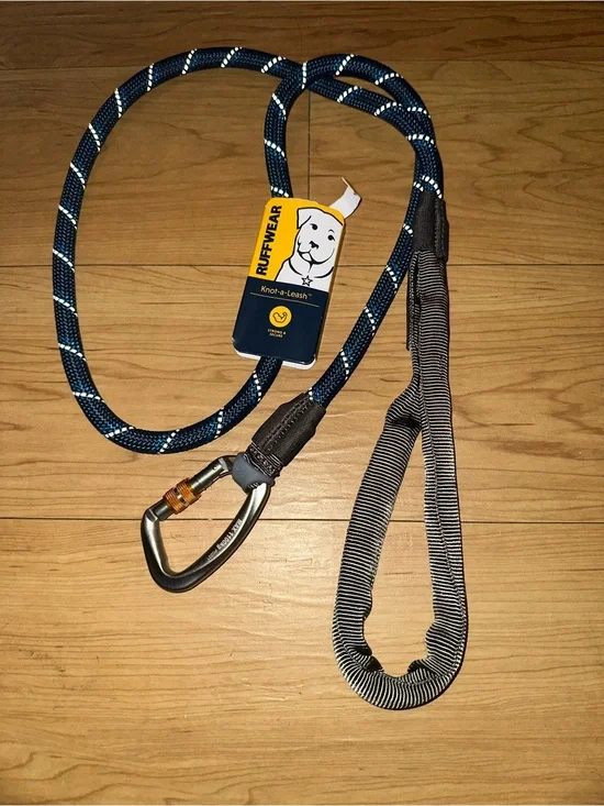 Ruffwear Knot-a-Leash in Navy Blue with Reflective Accents 5ft 11mm