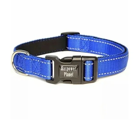 Maxpower Planet Reflective Dog Collar Breathable Soft Padded Adjustable Large Ne