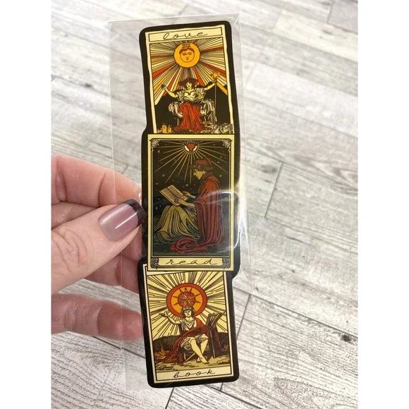 Tarot Card Stack Die-Cut Bookmark-  Love Read Book Gothic Mystical Gift