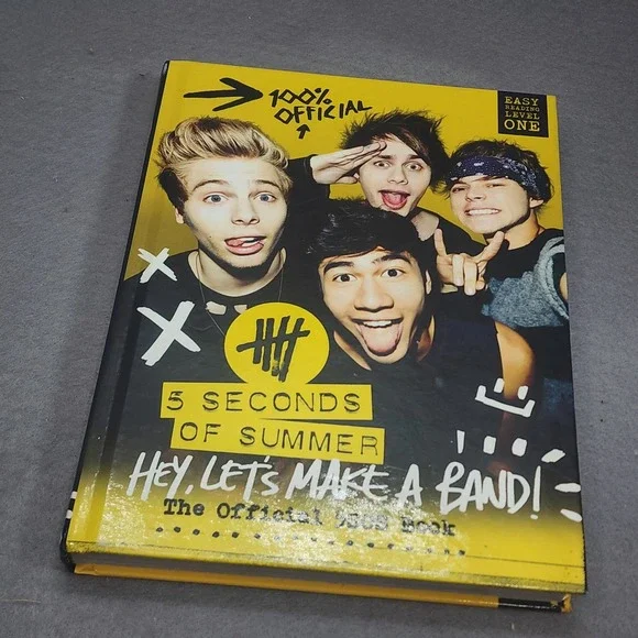 5 Seconds of Summer‎ Hey Let's Make a Band Official Book Yellow Hardcover 1st Ed