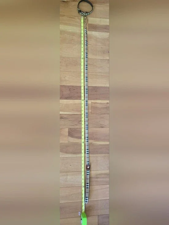 Burberry Dog Leash Medium Check, 100% Leather