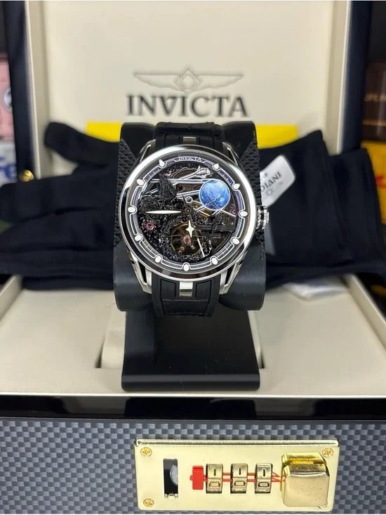 Invicta Celestial Naosia Automatic Men's Watch w/ Skeleton Dial - 45mm, Black