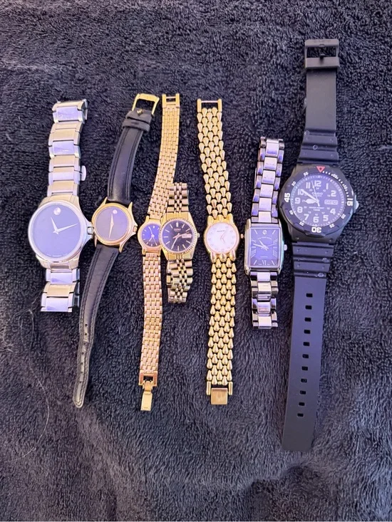 Mixed Men's Watch Collection - Black and Gold Styles