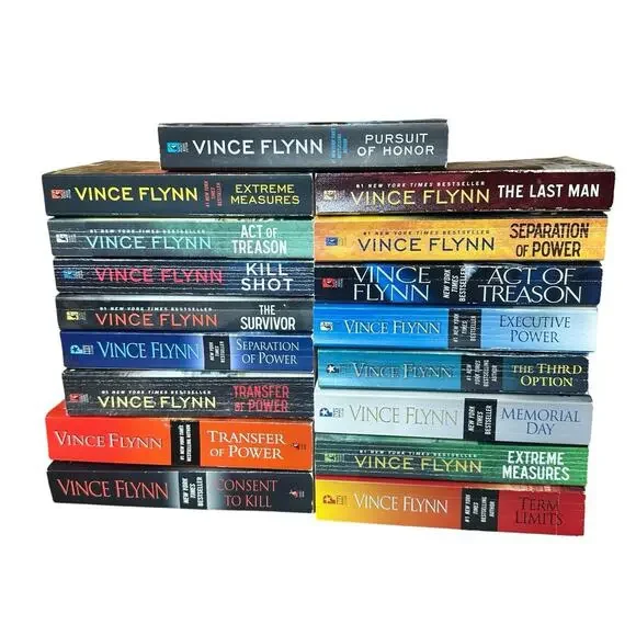 Vince Flynn Lot of 17 Paperback Books Mitch Rapp Transfer of Power Novels