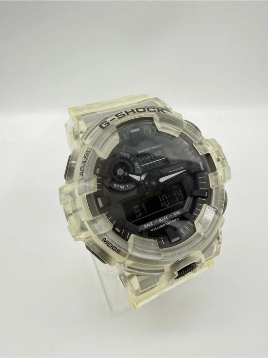 Casio G-Shock GA-700SKE-7A Clear Skeleton Analog Digital Watch 5522