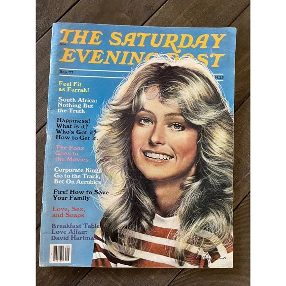 The Saturday Evening Post September 1977 Farrah Fawcett Cover The Fonz Vintage
