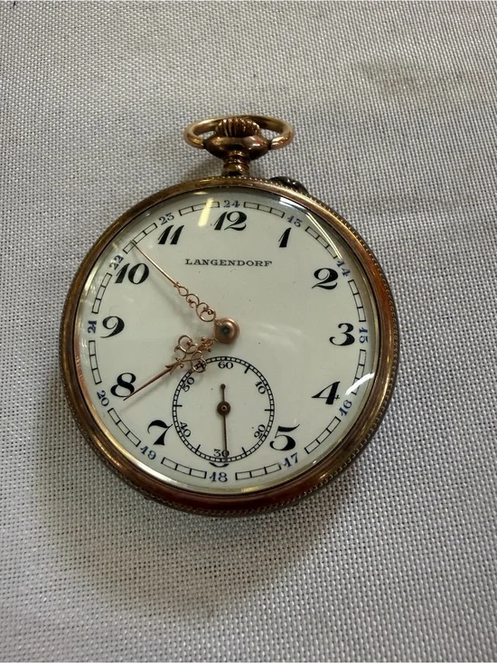 ANTIQUE EARLYLUXURY  SWISS TWO TONE SILVER 800 MEN'S POCKET WATCH 
